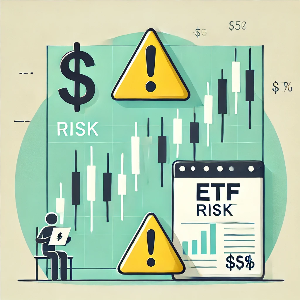 ETF 투자 시 변동성과 환율 리스크를 설명하는 이미지