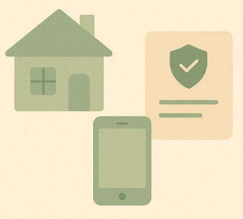 은퇴 준비를 위해 지출을 점검하는 모습을 상징한 미니멀 이미지